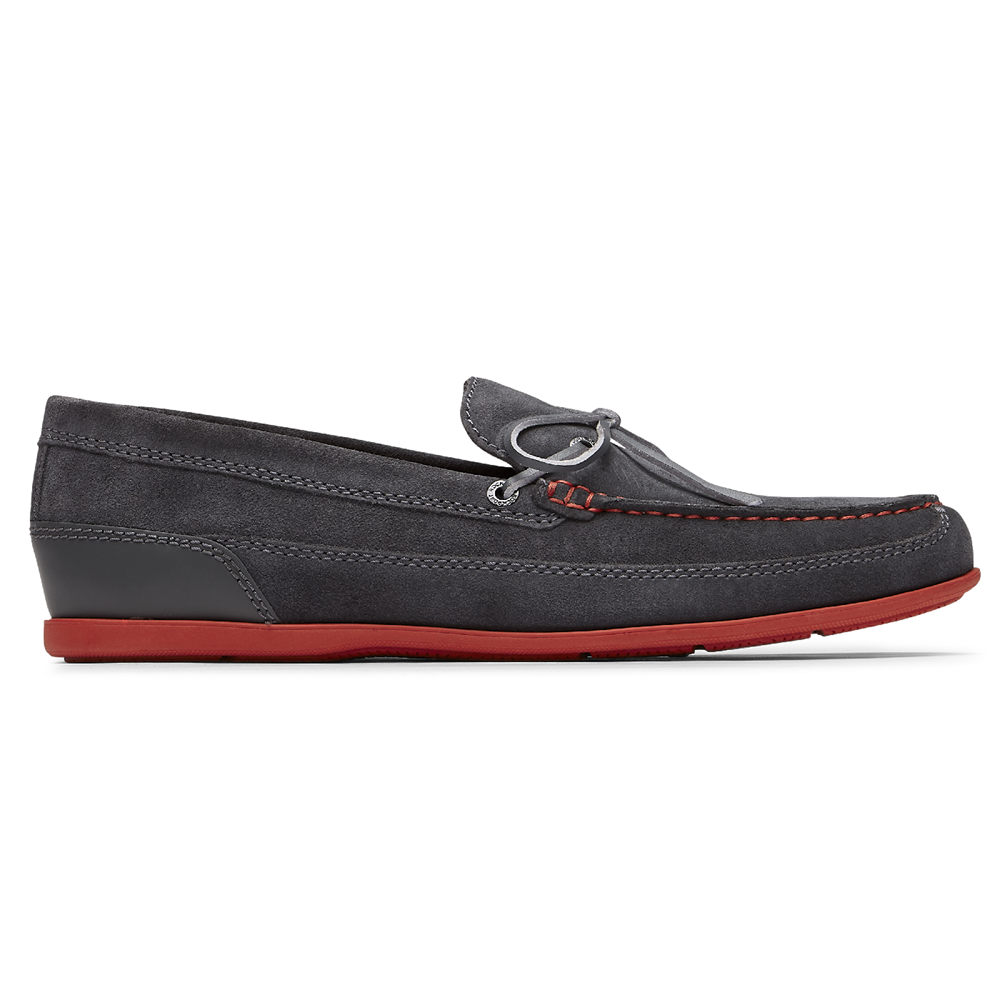 Rockport Mens Loafers Dark Grey - Malcom Tie - UK 617-YIBLXM